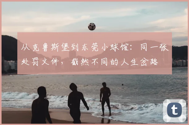 从克鲁斯堡到东莞小球馆:同一张处罚文件,截然不同的人生岔路