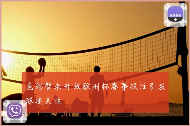 竞彩暂未开放欧洲杯赛事投注引发球迷关注